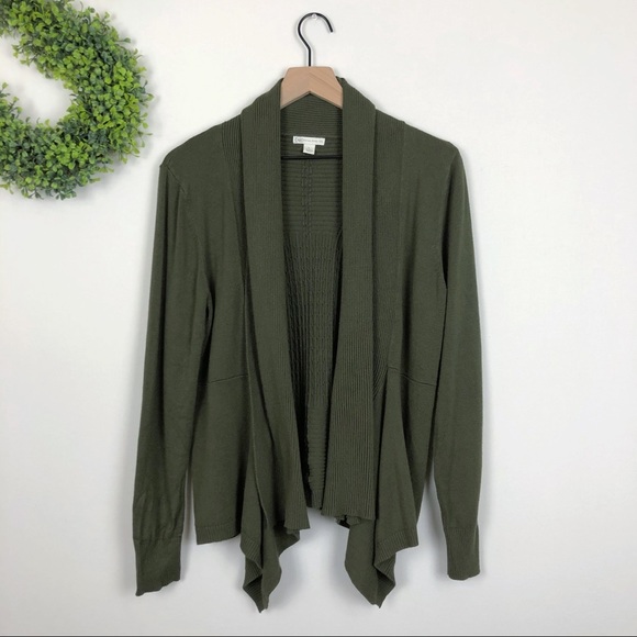 green waterfall cardigan